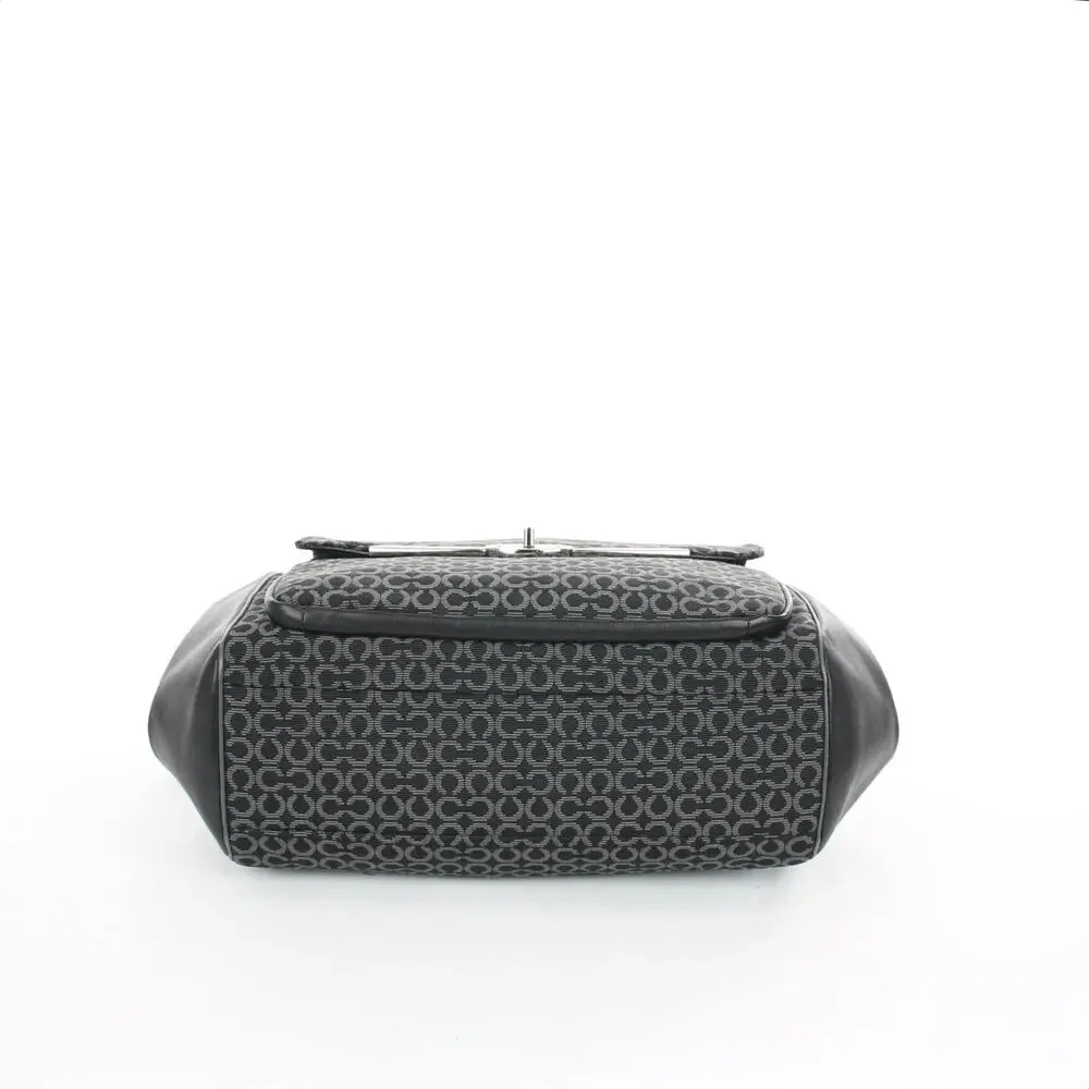 Coach Madison Madeline Black Silver Satchel Bag